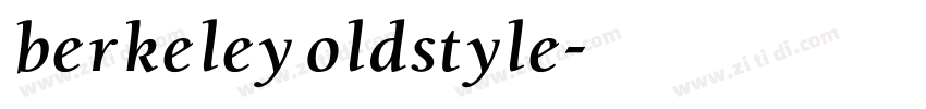 berkeley oldstyle字体转换